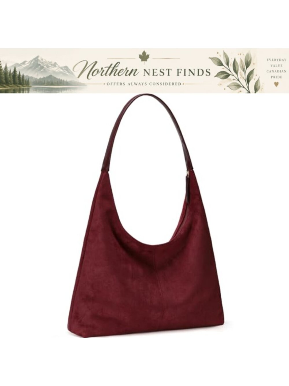 WantGor Vegan Leather Large Tote Bag Women Shoulder Purse Zipper Hobo Handbag